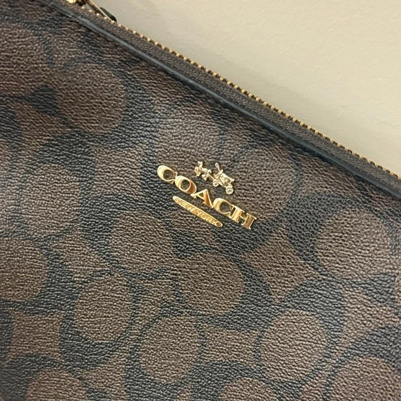 Coach Signature Black and Brown Crossbody Bag - Picture 3 of 5